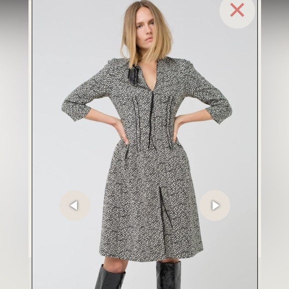 Dorothee Schumacher Alter Ego Dress - Jacquard Black and White - Long Sleeve - Picture 1 of 10